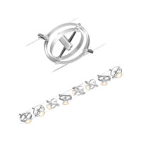 PAULMANN LED-Anbaustrahler 8x7,5W 8LEDs Cardan 944.90 chr GU5,3 chr matt Aluminium IP20