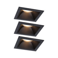 PAULMANN LED-Einbaustrahler 18W 3LEDs schwarz 931.25 2700K weiß 470lm schwarz matt RF:matt Aluminium