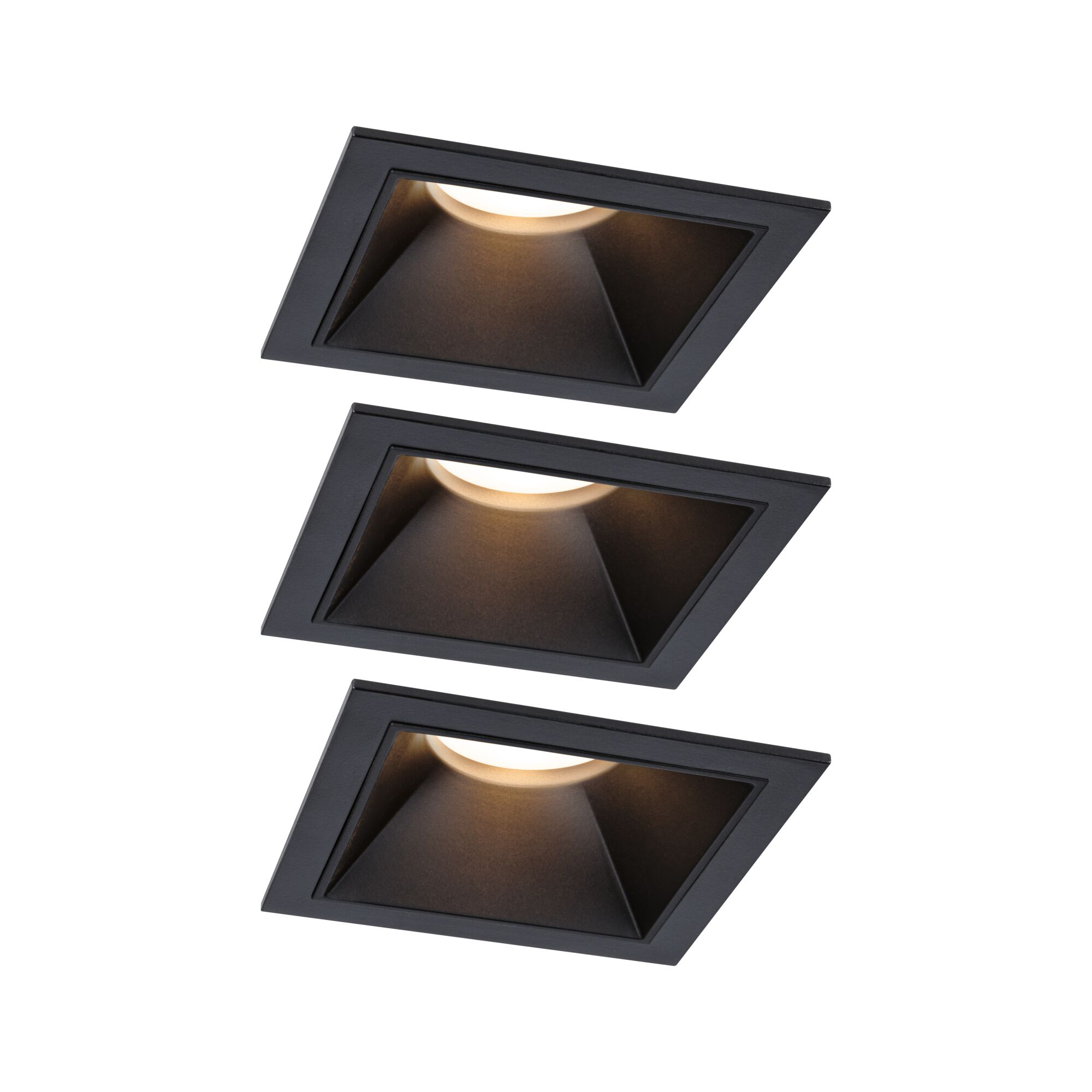 Paulmann PAULMANN LED-Einbaustrahler 18W 3LEDs schwarz 931.25 2700K weiß 470lm schwarz matt RF:matt Aluminium