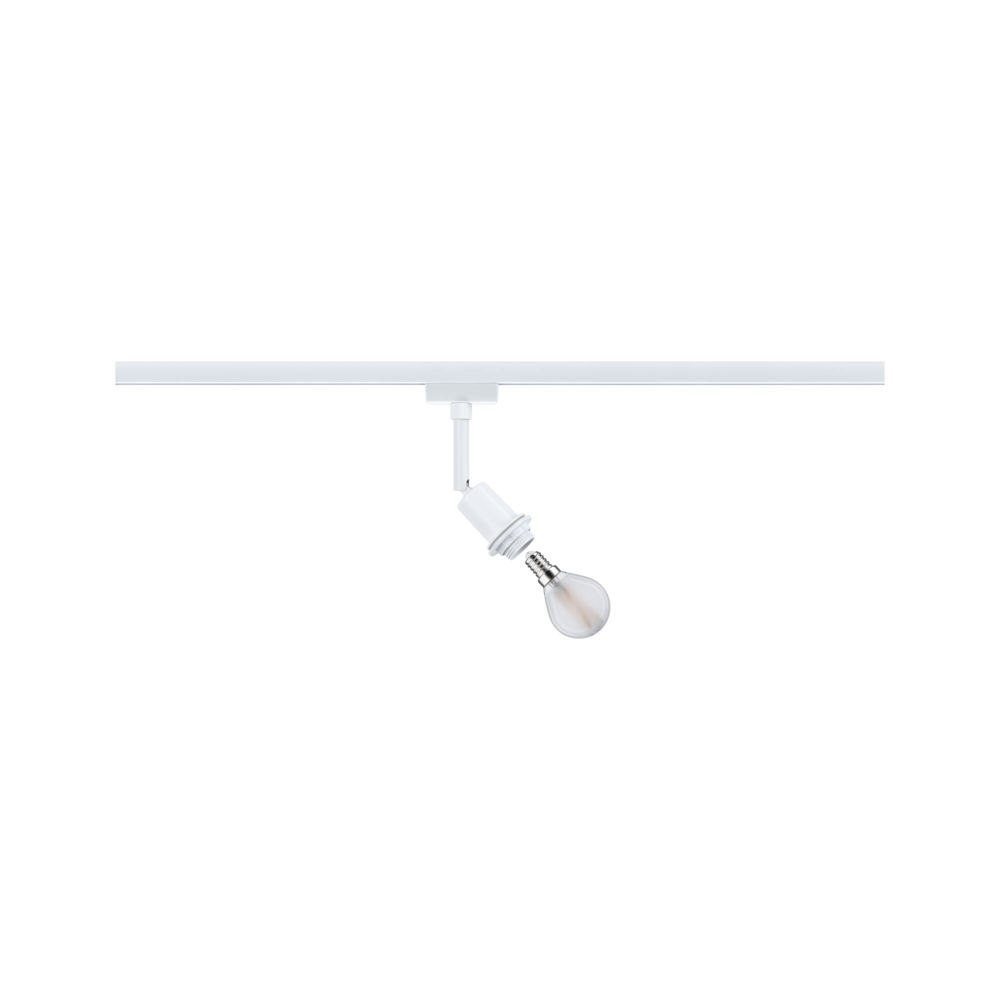 Paulmann PAULMANN LED-Schienenstrahler 20W 1LED DecoSystems 948.82 weiß E14 weiß matt Aluminium