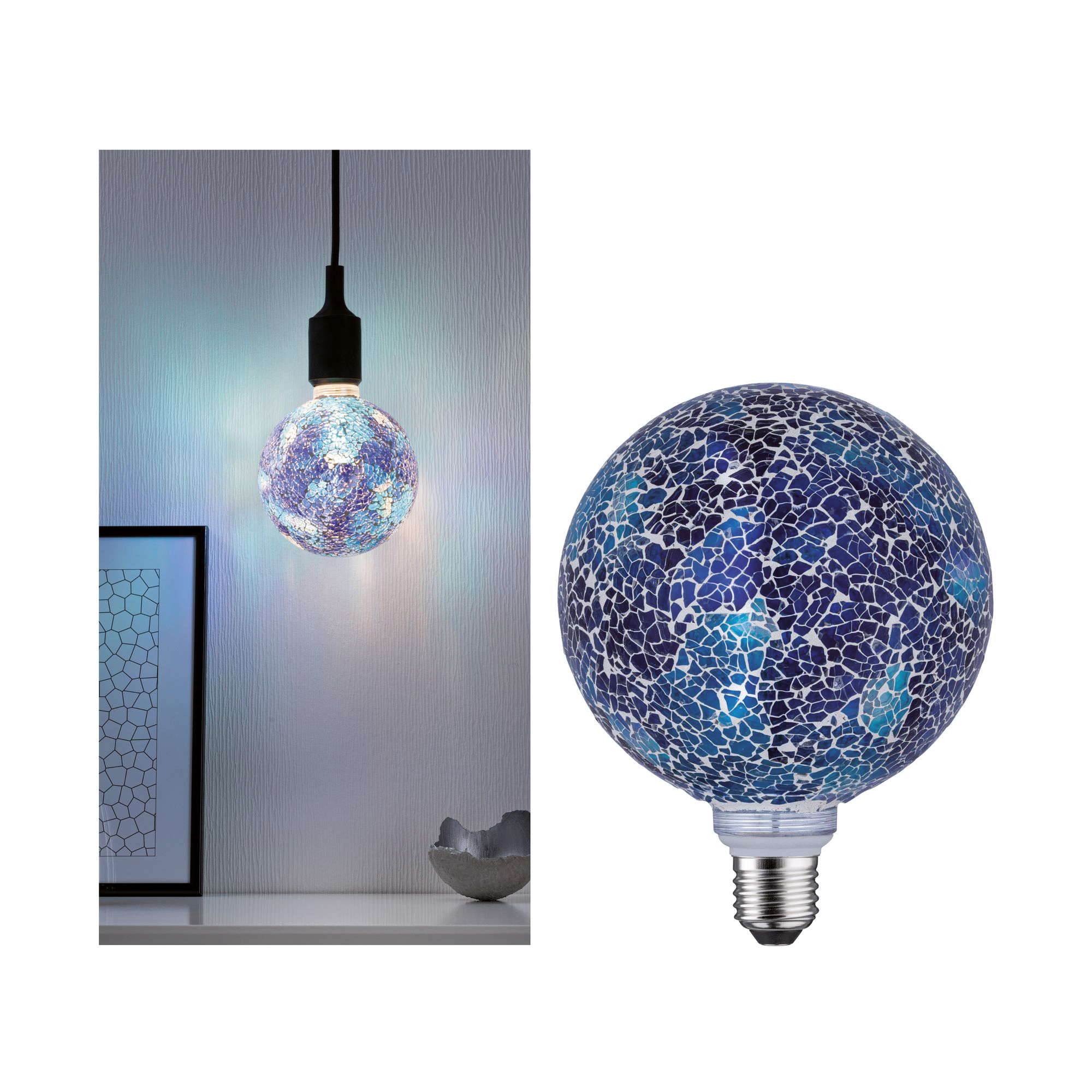 Paulmann PAULMANN LED-Kugellampe E27 G125 5W weiß F Miracle Mosaic 287.50 2700K 470lm dimmbar