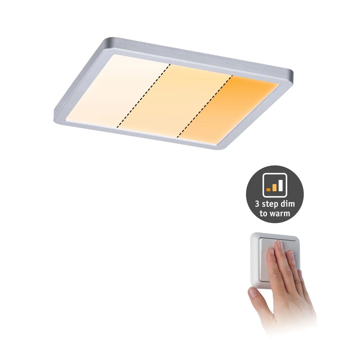 Paulmann PAULMANN LED-Panel 175x175mm 15W 1200lm Areo VariFit 931.00 2000-4000K chr