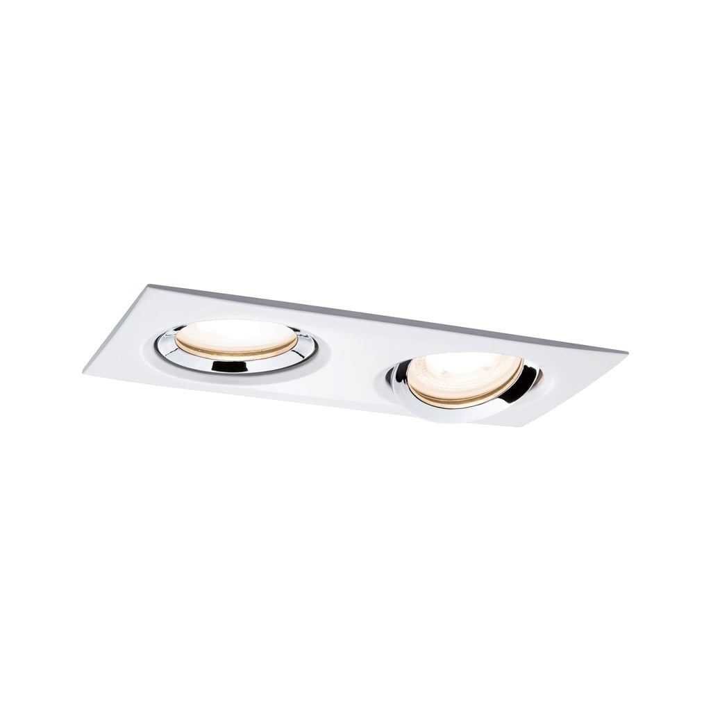 Paulmann PAULMANN LED-Einbaustrahler 2x7W dimmbar weiß Nova 929.02 2LEDs 2700K weiß 920lm GU10