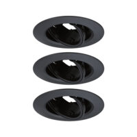 PAULMANN LED-Einbaustrahler 3x10W 3LEDs 921.11 schwarz GU10 schwarz matt Kunststoff IP23
