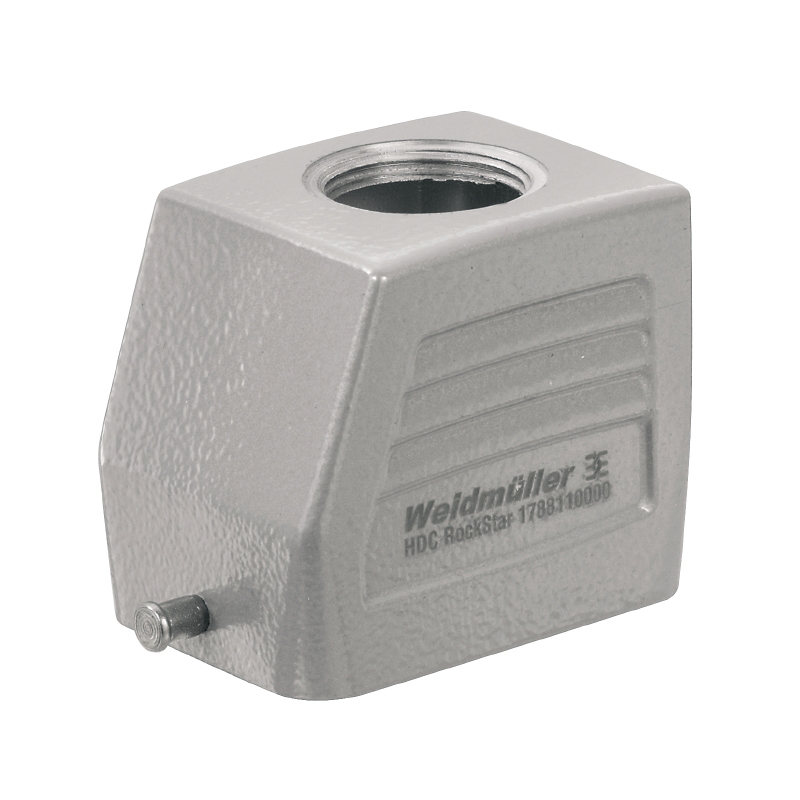 Weidmüller WEIDMÜLLER Tüllengehäuse Längsbügel alu HDC 06B TOLU 1M25G IP66 75x52x43mm oben