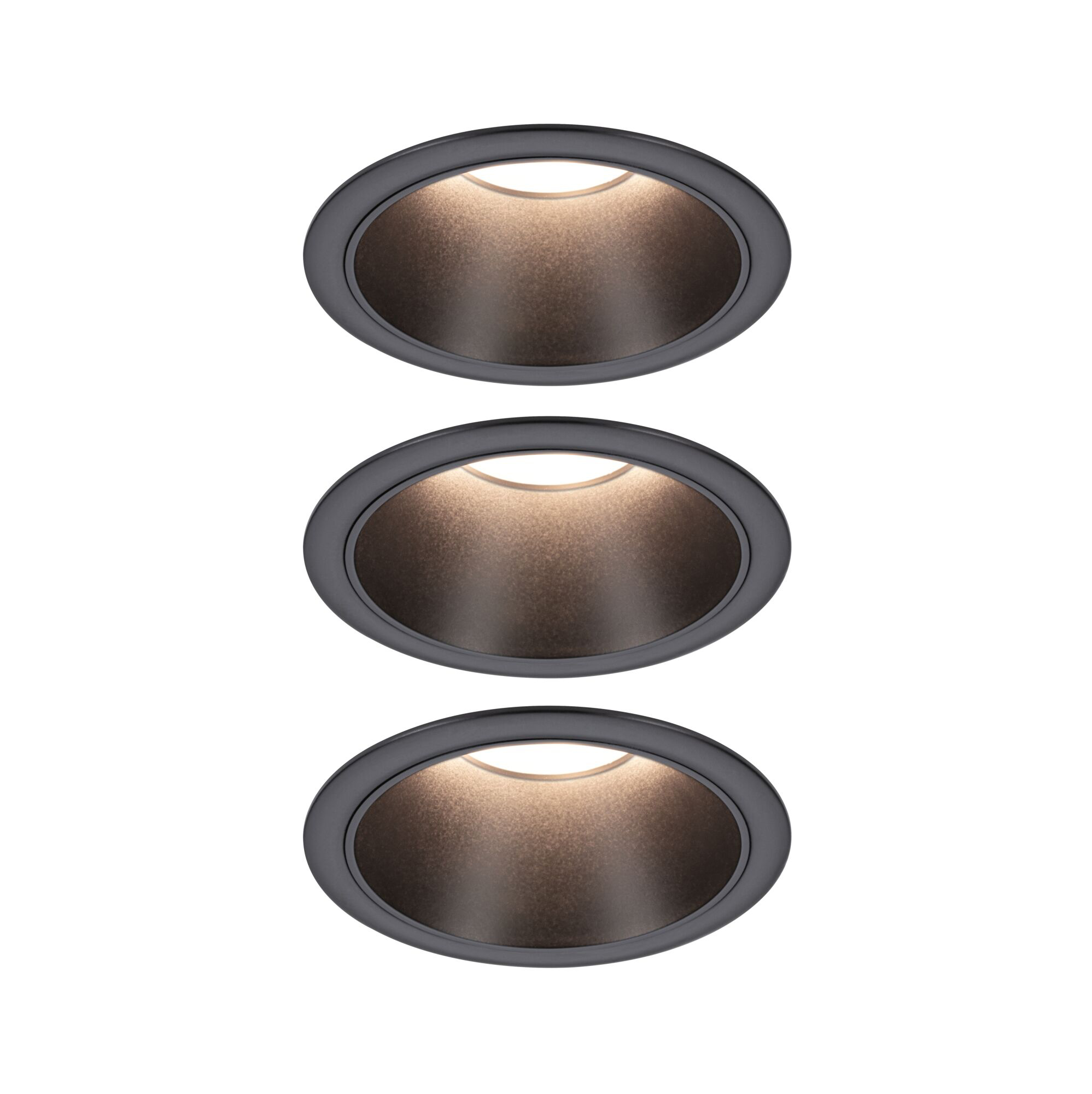 Paulmann PAULMANN LED-Einbaustrahler 6W 3LEDs schwarz 948.69 2700K weiß 470lm schwarz matt RF:matt Aluminium
