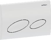 Geberit Geberit Kappa20 Betätigungsplatte, oval 2-Mengen-Spülung, weiß glänzend