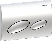Geberit Geberit Kappa20 Betätigungsplatte, oval 2-Mengen-Spülung, chrom glänzend