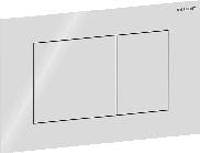 Geberit Geberit Sigma40 Betätigungsplatte, eckig, 2-Mengen-Spülung, Glas weiß glänzend