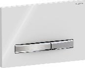 Geberit Geberit Sigma50 Betätigungsplatte, eckig, 2-Mengen-Spülung, chrom glänzend / weiß glänzend / chrom gebürstet, easy-to-clean-beschichtet