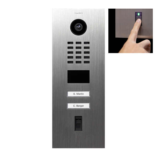 DoorBird D2202FV Fingerprint 50 IP Video Türsprechanlage – Edelstahl V2A