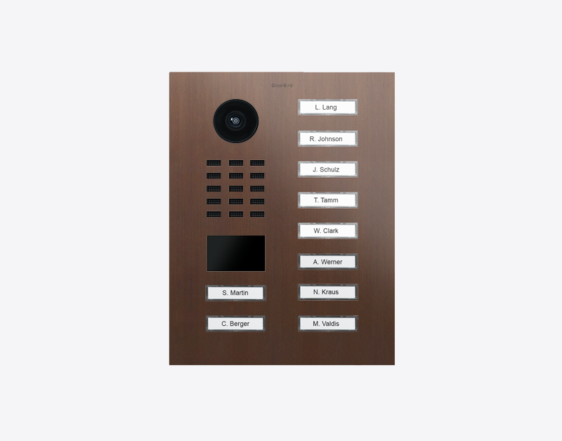 DoorBird D2210V IP Video Türsprechanlage – Echte Baubronze