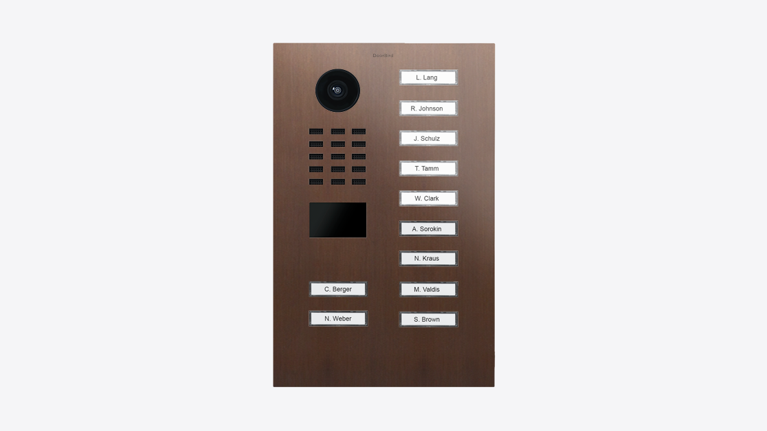 DoorBird D2211V IP Video Türsprechanlage – Echte Baubronze
