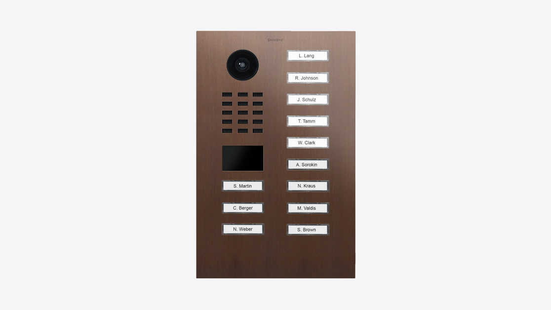 DoorBird D2212V IP Video Türsprechanlage – Echte Baubronze