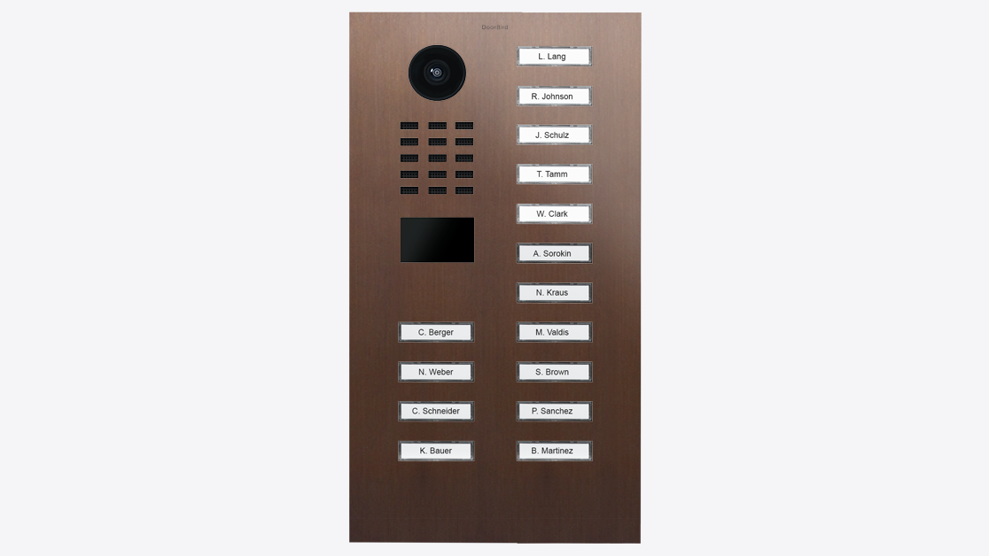 DoorBird D2215V IP Video T&uuml;rsprechanlage &ndash; Echte Baubronze