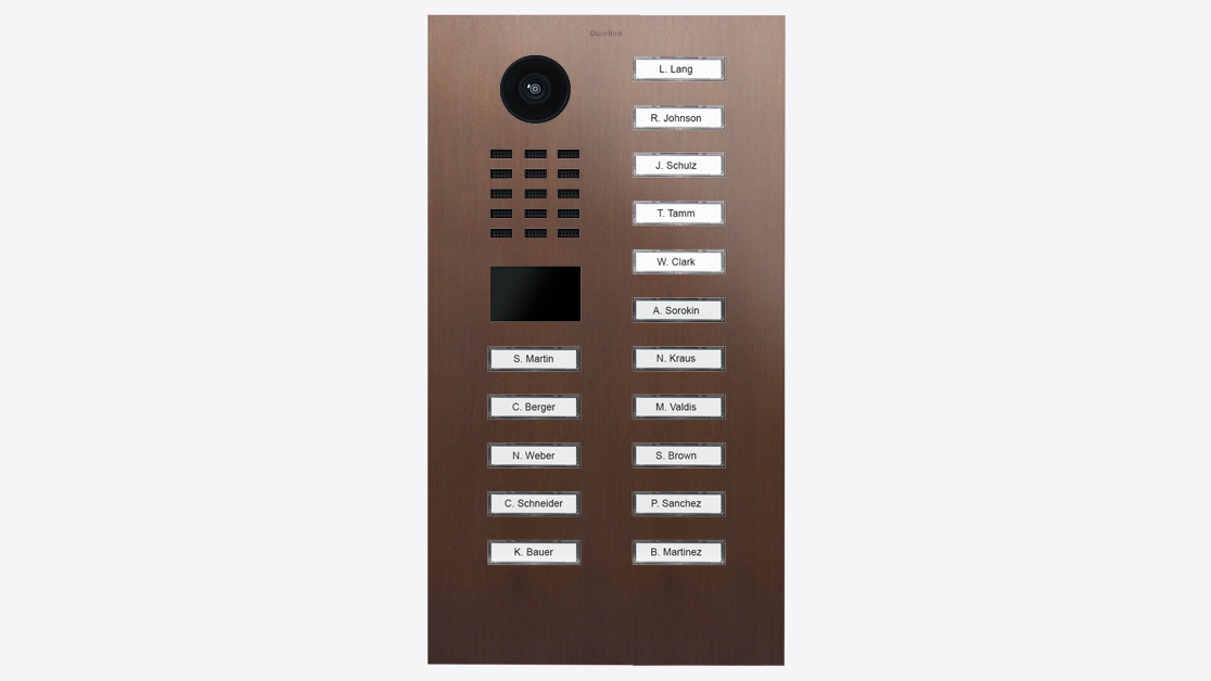 DoorBird D2216V IP Video Türsprechanlage – Echte Baubronze