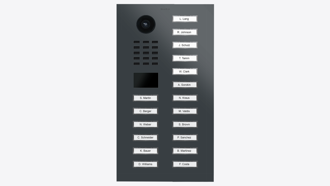 DoorBird D2218V IP Video T&uuml;rsprechanlage &ndash; RAL 7016