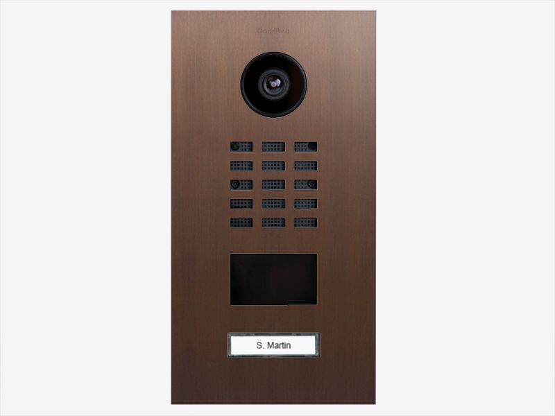 DoorBird D2201V IP Video Türsprechanlage – Echte Baubronze