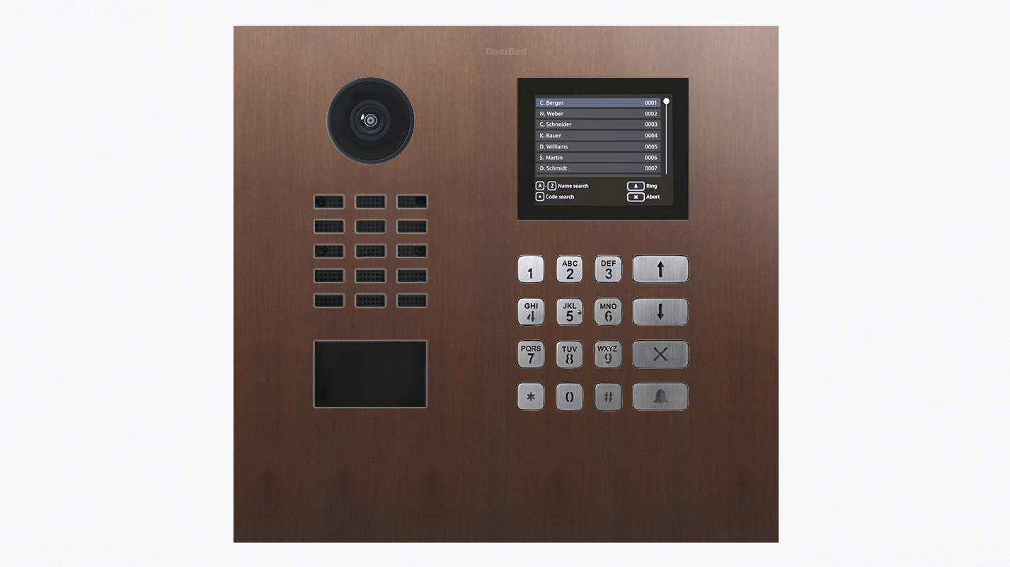 DoorBird D22DKH IP Video T&uuml;rsprechanlage &ndash; Echte Baubronze