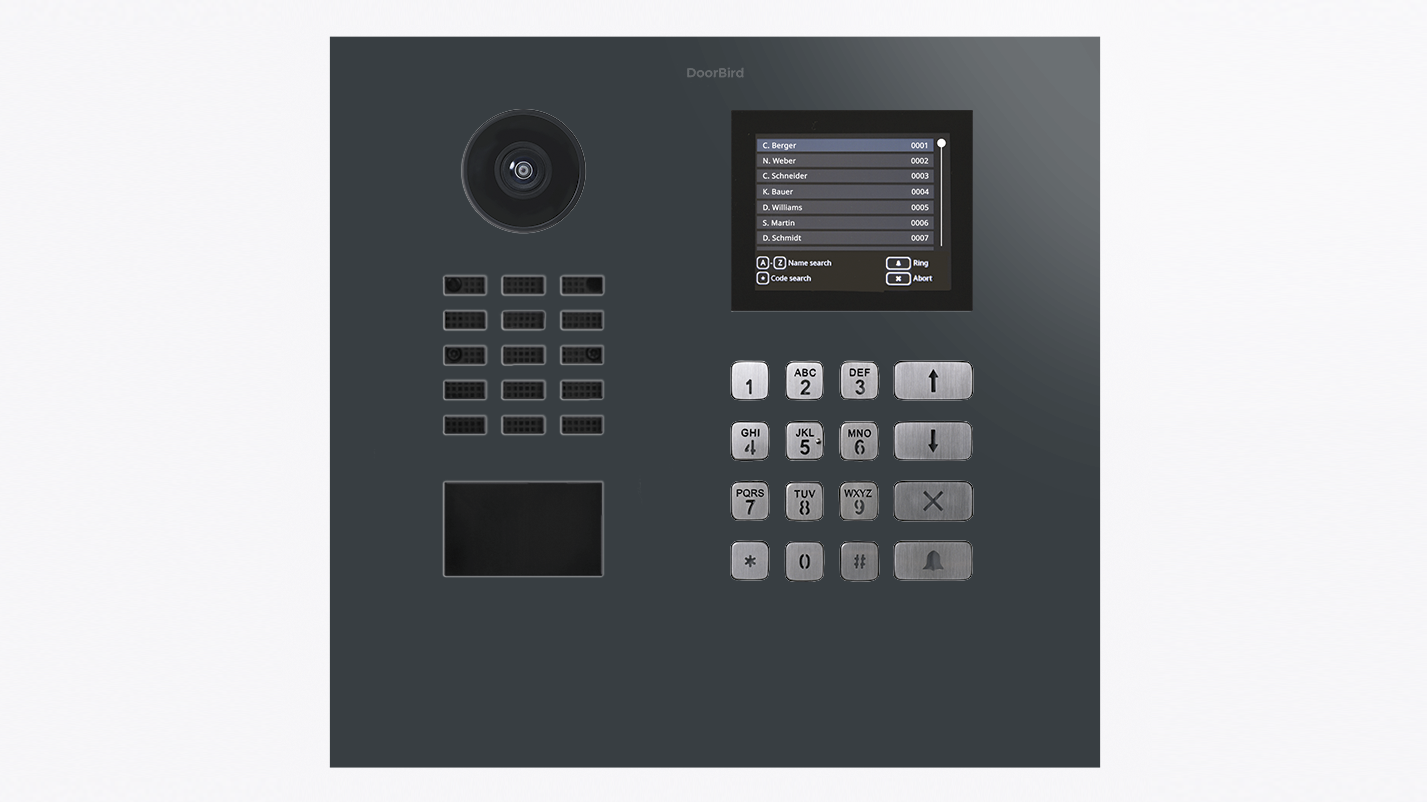 DoorBird D22DKH IP Video T&uuml;rsprechanlage &ndash; RAL 7016