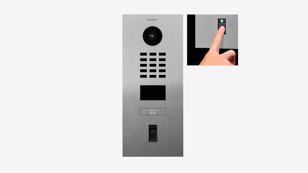 DoorBird D2201FV Fingerprint 50 IP Video Türsprechanlage – Edelstahl V4A