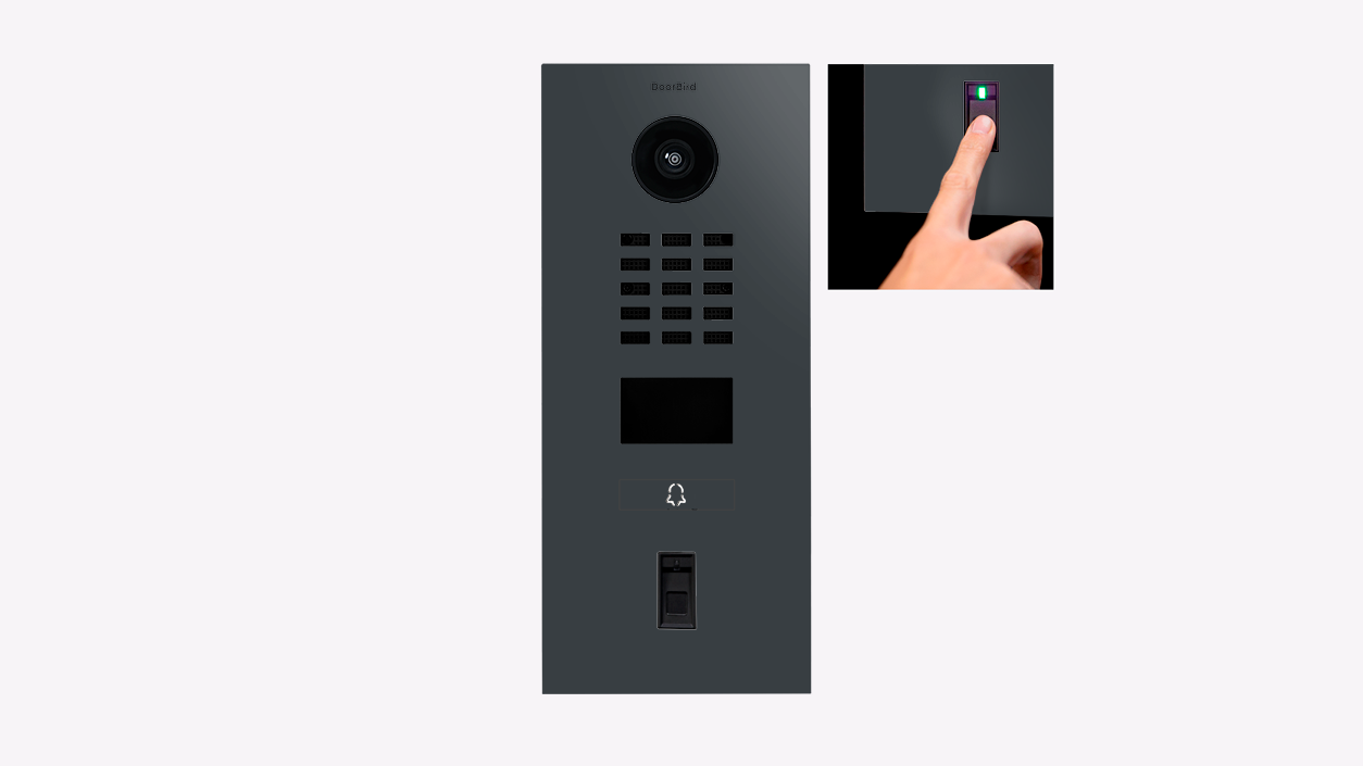 DoorBird D2201FV Fingerprint 50 IP Video Türsprechanlage – RAL 7016