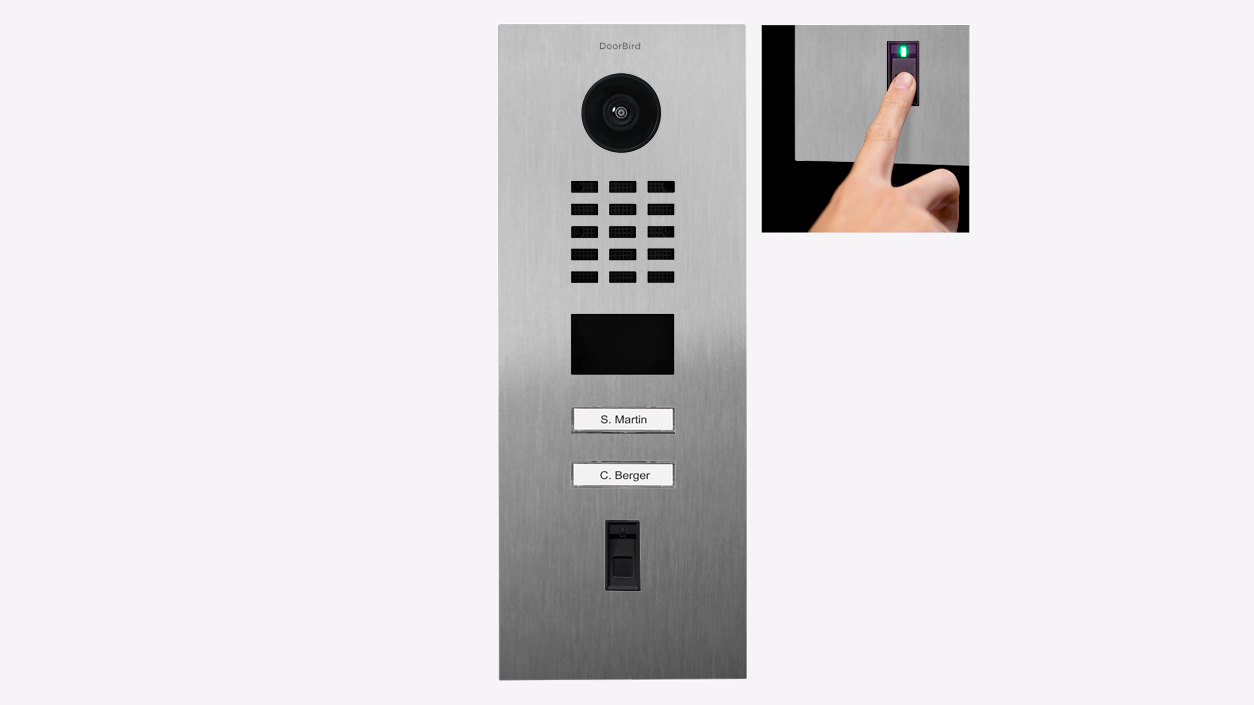 DoorBird D2202FV Fingerprint 50 IP Video T&uuml;rsprechanlage &ndash; Edelstahl V4A