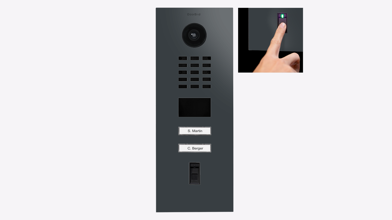 DoorBird D2202FV Fingerprint 50 IP Video T&uuml;rsprechanlage &ndash; RAL 7016