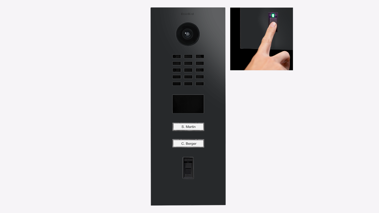DoorBird D2202FV Fingerprint 50 IP Video T&uuml;rsprechanlage &ndash; Graphitschwarz