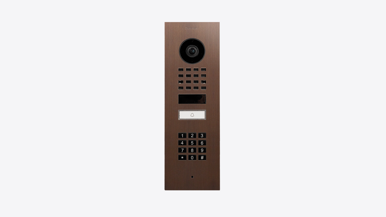 DoorBird D1101KV Unterputz IP Video Türsprechanlage – Echte Baubronze