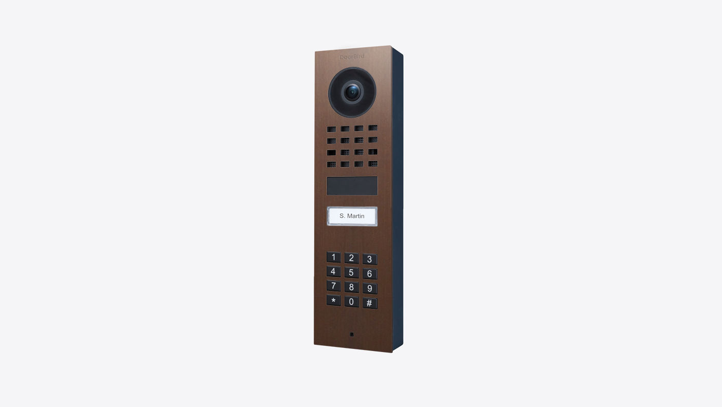 DoorBird D1101KV Aufputz IP Video Türsprechanlage – Echte Baubronze