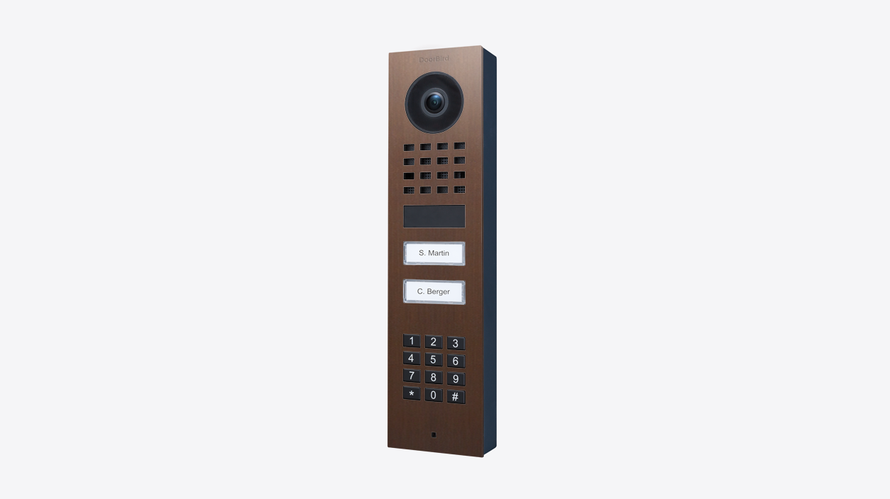 DoorBird D1102KV Aufputz IP Video Türsprechanlage – Echte Baubronze