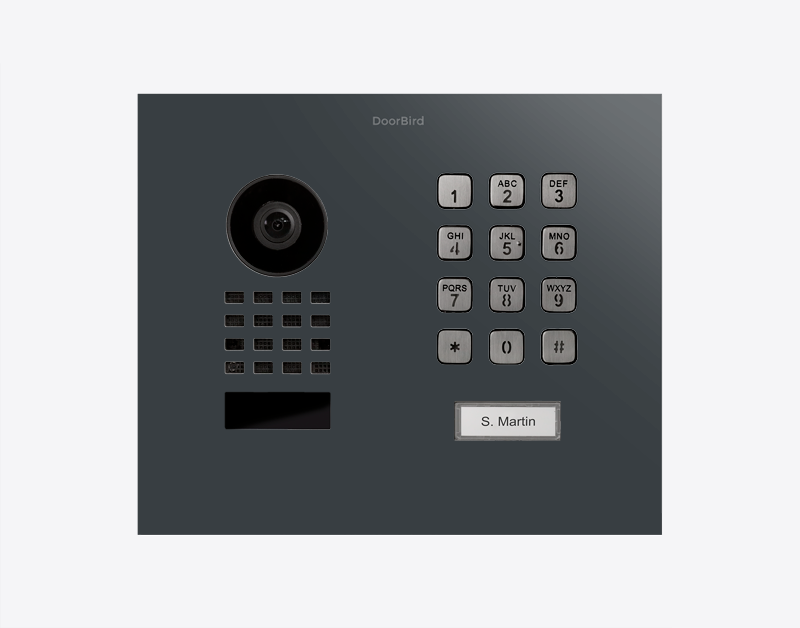 DoorBird D1101KH Modern Unterputz IP Video Türsprechanlage – RAL 7016