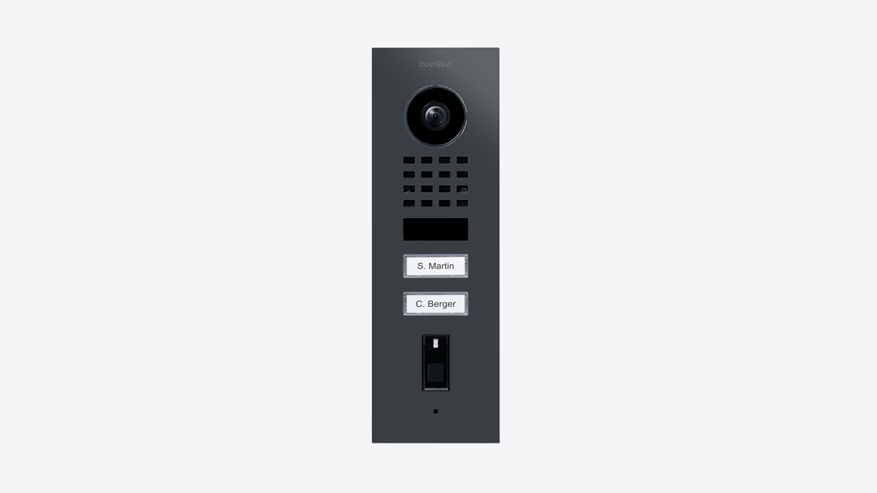 DoorBird D1102FV Fingerprint 50 Unterputz IP Video Türsprechanlage – RAL 7016