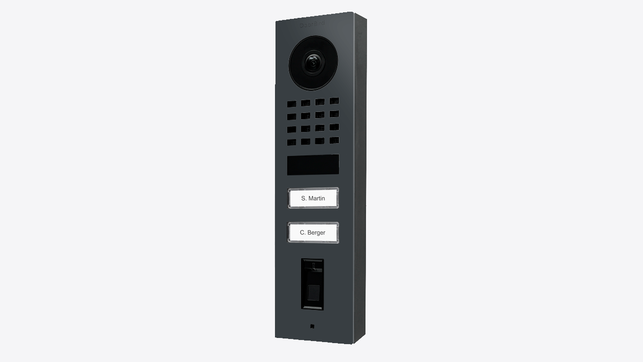 DoorBird D1102FV Fingerprint 50 Aufputz IP Video Türsprechanlage – RAL 7016