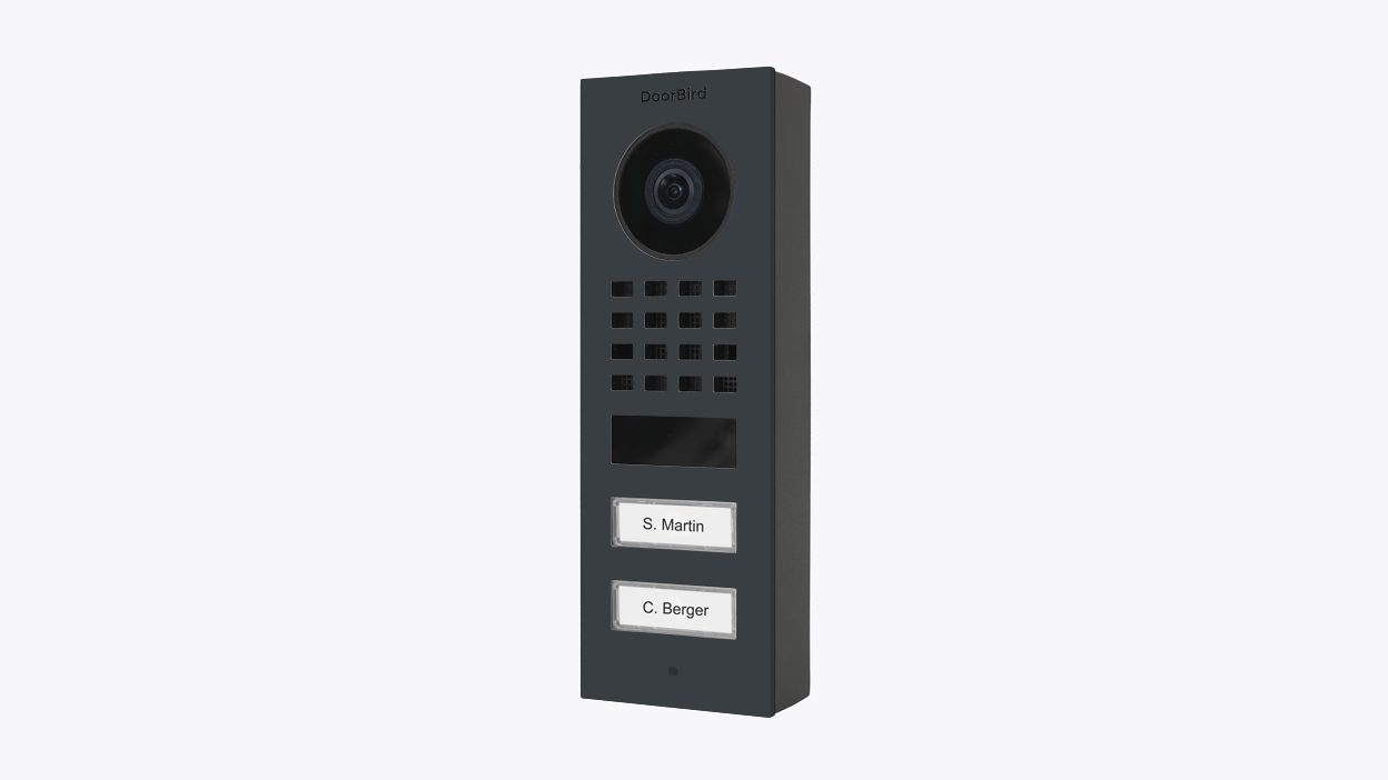 DoorBird D1102V Aufputz IP Video Türsprechanlage – RAL 7016