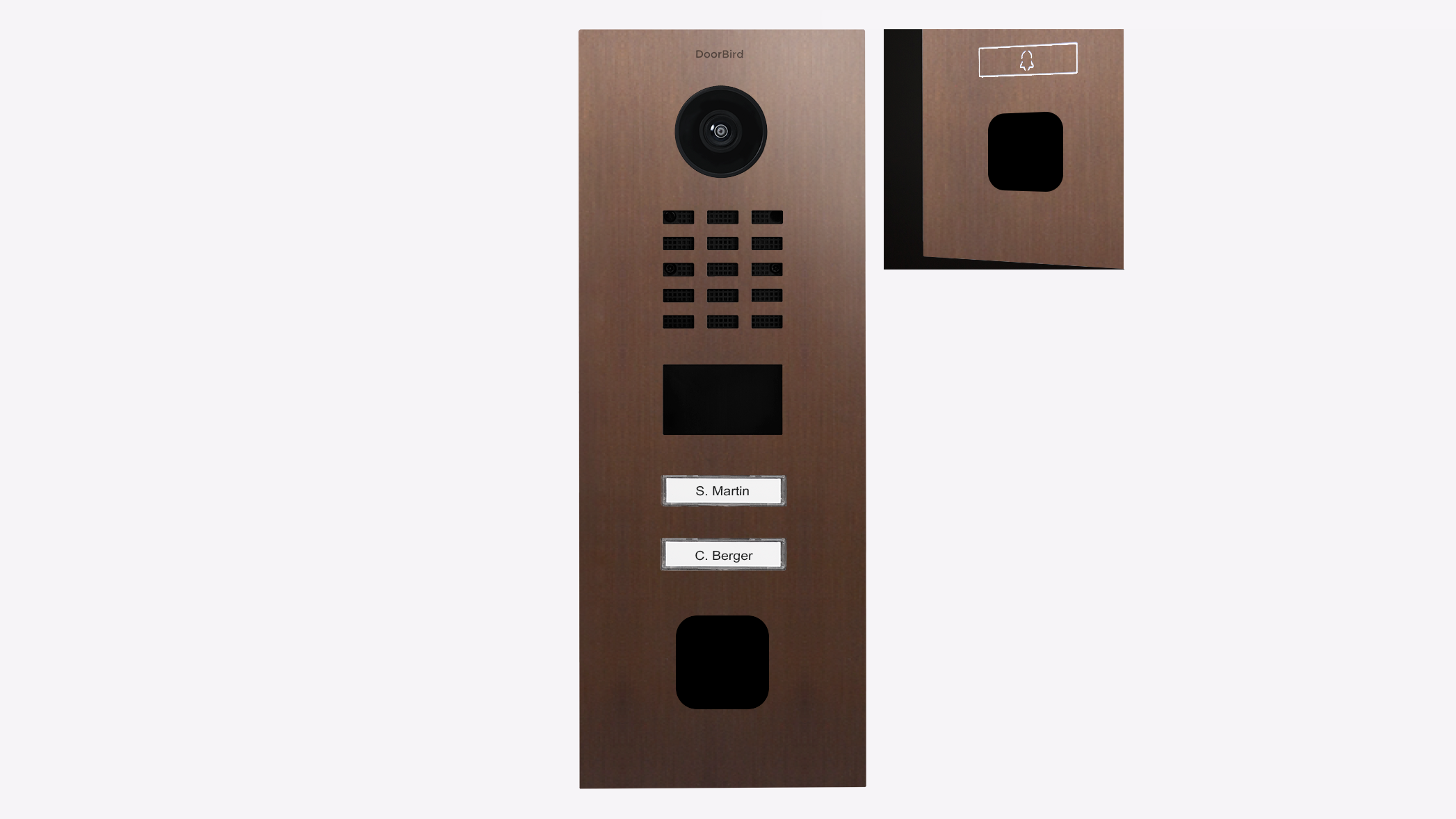 DoorBird D2102FV EKEY sLine IP Video Türsprechanlage – Echte Baubronze