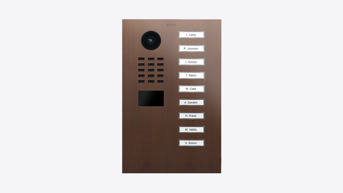 DoorBird D2109V IP Video Türsprechanlage – Echte Baubronze
