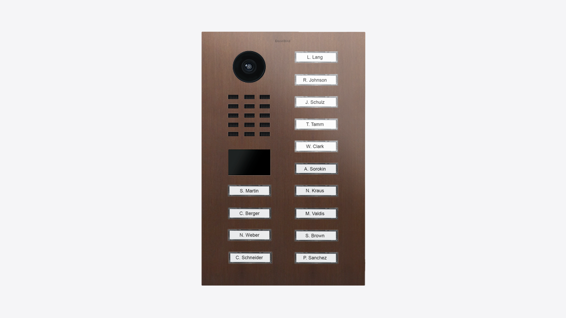 DoorBird D2114V IP Video Türsprechanlage – Echte Baubronze