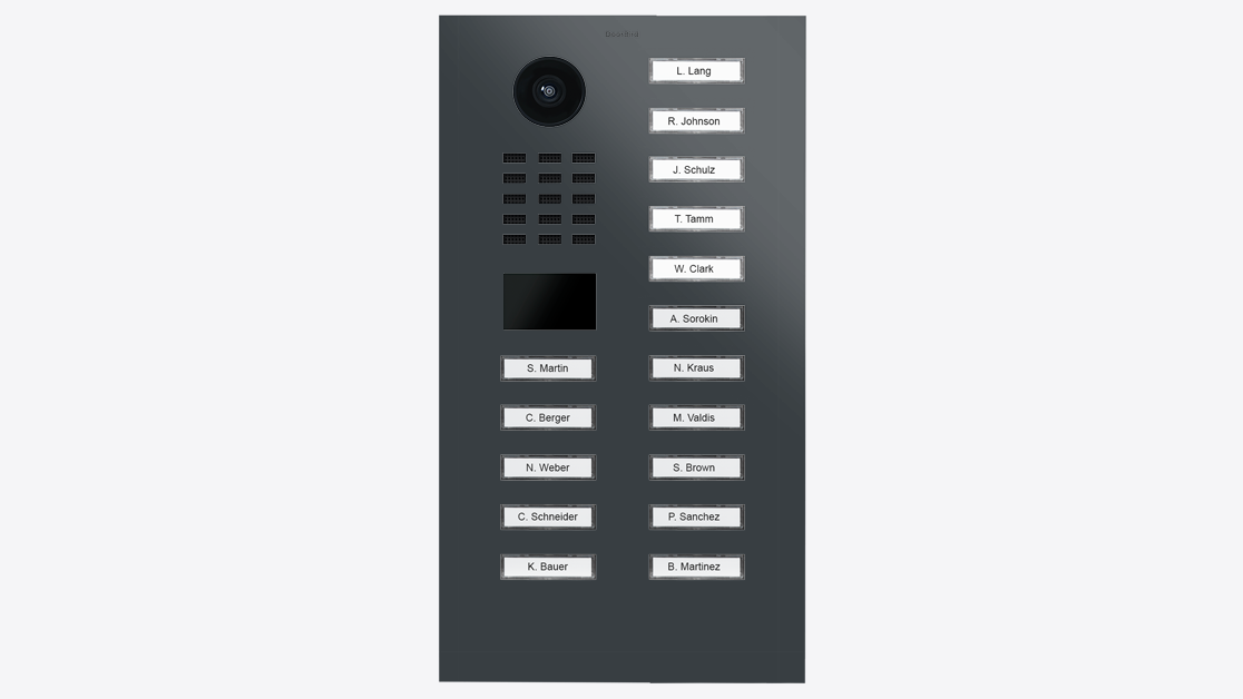 DoorBird D2116V IP Video Türsprechanlage – RAL 7016