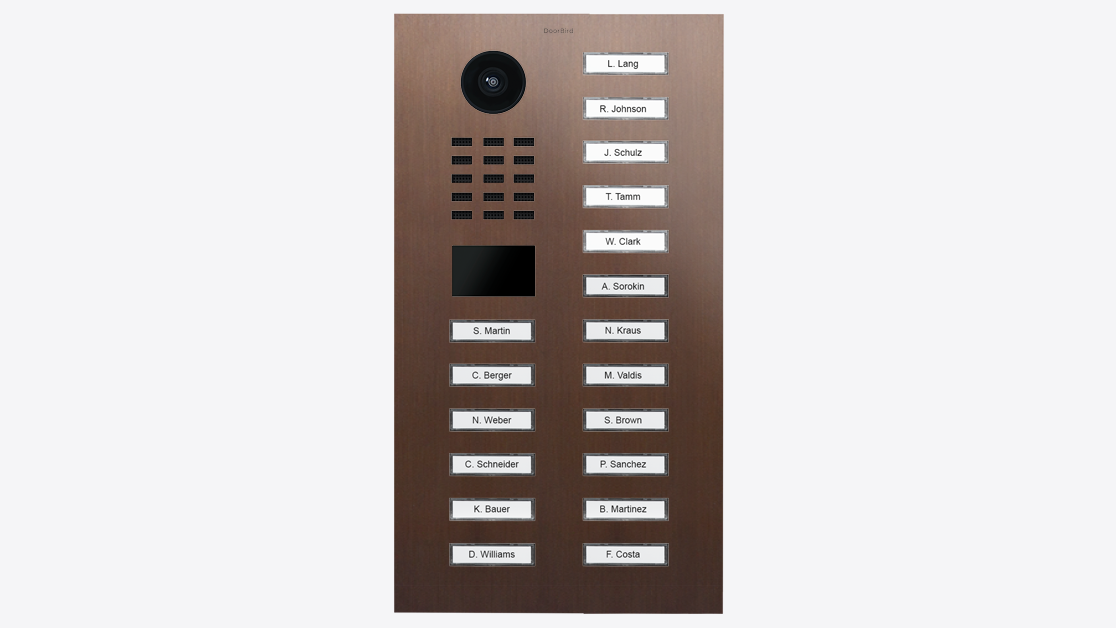 DoorBird D2118V IP Video Türsprechanlage – Echte Baubronze