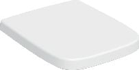 Geberit Geberit Renova Plan WC-Sitz, eckiges Design, weiß, Befestigung von oben, mit Absenkautomatik