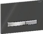 Geberit Geberit Sigma50 Betätigungsplatte, eckig, 2-Mengen-Spülung, chrom glänzend / Rauchglas verspiegelt / chrom gebürstet, easy-to-clean-beschichtet