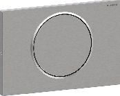 Geberit Geberit Sigma10 Betätigungsplatte, rund, Spül-Stopp-Spülung, verschraubbar, Edelstahl gebürstet, easy-to-clean-beschichtet / poliert