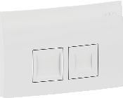 Geberit Geberit Delta25 Betätigungsplatte, eckig 2-Mengen-Spülung, weiß glänzend
