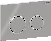 Geberit Geberit Omega20 Betätigungsplatte, rund, 2-Mengen-Spülung, chrom glänzend / chrom matt