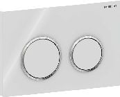 Geberit Geberit Omega20 Betätigungsplatte, rund, für 2-Mengen-Spülung weiß glänzend / chrom glänzend