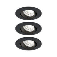 PAULMANN LED-Einbaustrahler 2,9W 3LEDs Salerno 714.07 schwarz 4000K weiß 204lm schwarz matt