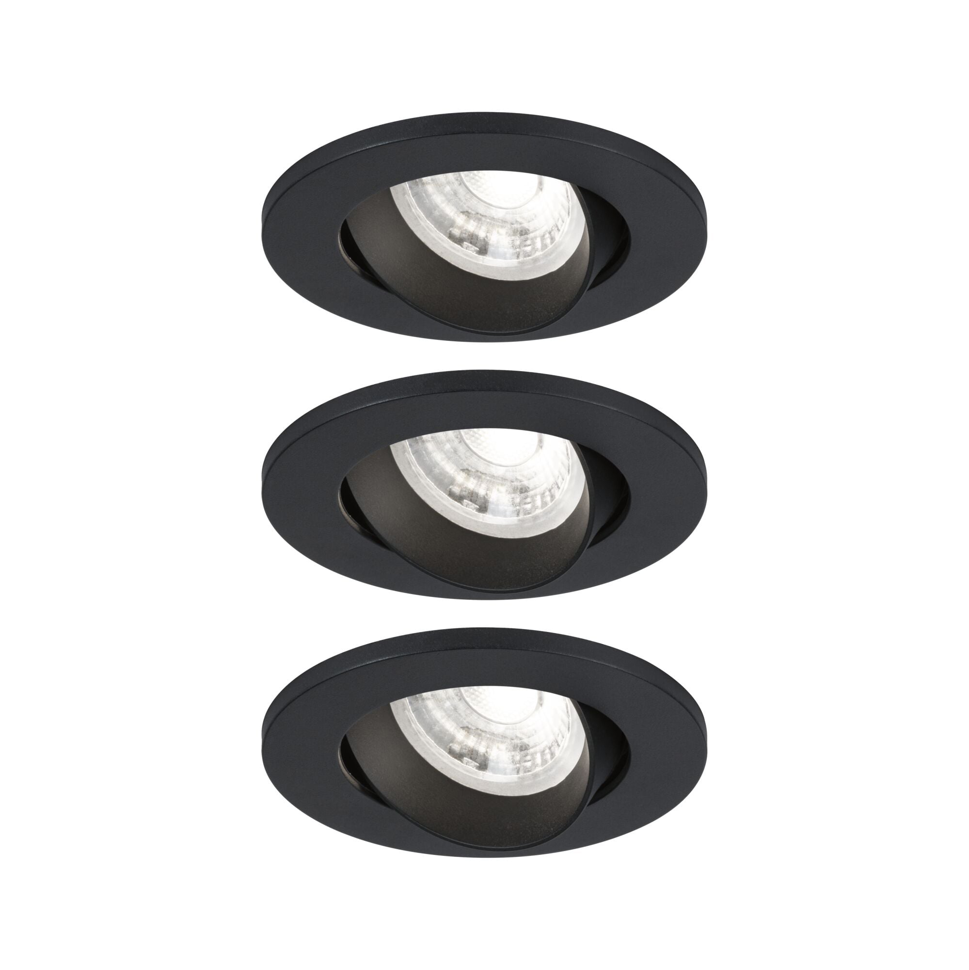 Paulmann PAULMANN LED-Einbaustrahler 2,9W 3LEDs Salerno 714.07 schwarz 4000K weiß 204lm schwarz matt