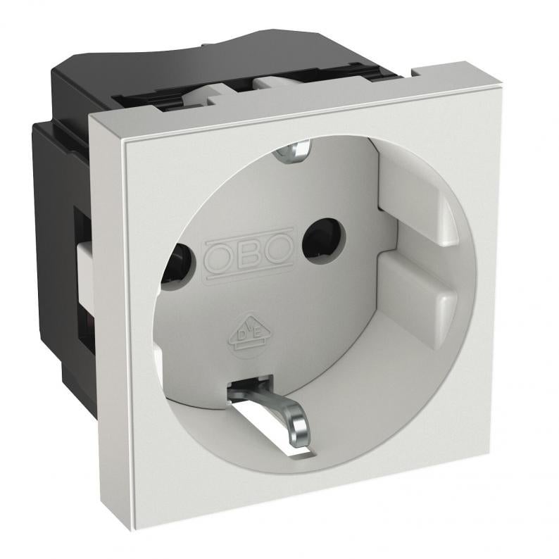 OBO Bettermann BETTERMANN Steckdose 1-fach reinweiß GEB-K IP20 STD-D0N RW1